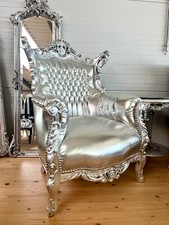 Accent Armchair Silver French