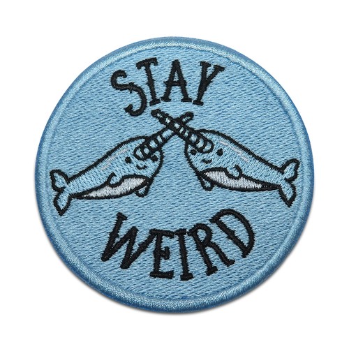 Stay weird dolphin - iron, on