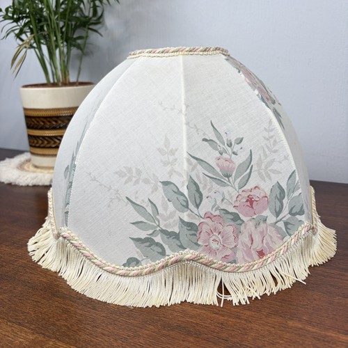 Vintage lampshade cream - cream, floral