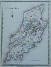 Antique Map ISLE OF MAN Lewis original 1835