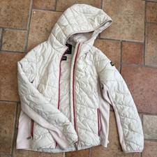 Girls Cream Barbour Quilted