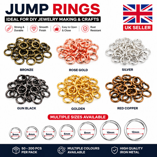 8mm jump rings metal - 3-8mm,