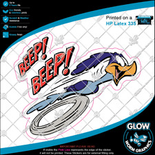 Road Runner Wile E. Coyote Looney Tunes Funny Wall Car Van Sticker Vinyl Decal