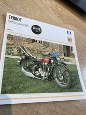 Terrot 500 NSSL JAP Engine 1933 Motorcycle Collectible Card Atlas France