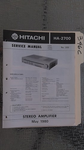 Hitachi 2700 service manual - ha-2700,