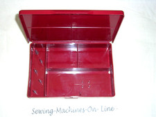 ORIGINAL VINTAGE BERNINA SEWING MACHINE RED ACCESSORY BOX 807, 830 IN VGC