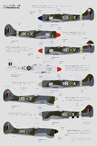 Xtradecal 72094 hawker - 1:72,