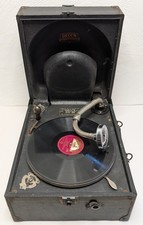 Antique Decca Model 66 Portable Wind Up Gramophone Works Needs Some Attention