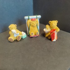 Trio resin teddy bears - trio, of