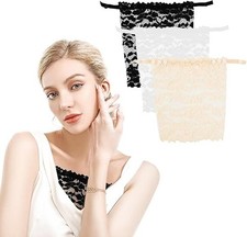 Lady lace clip mock - lace, clip-on