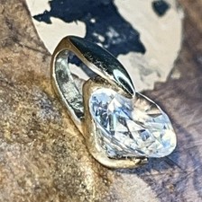 Diamonique 14ct Yellow Gold And Diamonique Stone Pendant - Hallmarked