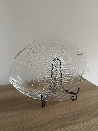 Vintage codec glass fish plate - codec,