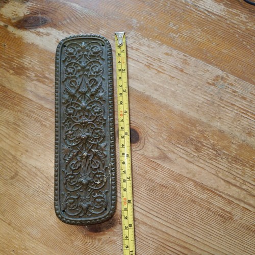 Victorian brass finger plate - victorian,