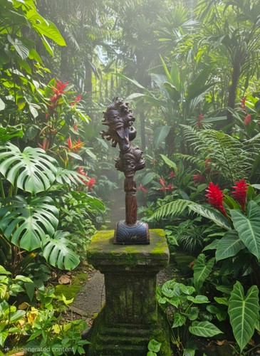 Vintage carved tree - vintage,