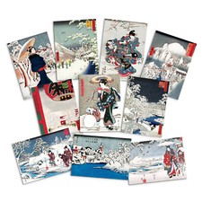 Japanese Ukiyo-e Art Greeting Cards Christmas Card 10 Set Xmas New Year Pretty