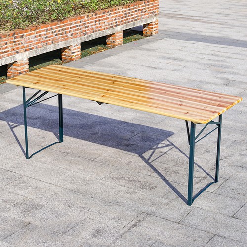 Long folding wooden beer table - long,