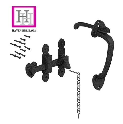 Thumb latch black cast iron - latch,