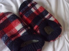 MENS ;GEORGE'  SOFT THICK FUR WINTER SLIPPERS SIZE 45/46 NWOT
