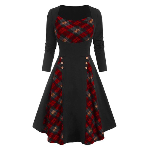 Women plaid check gothic - women,