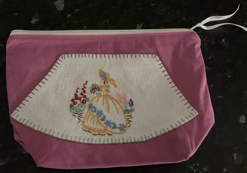 Handmade makeup bag recycled - makeup,