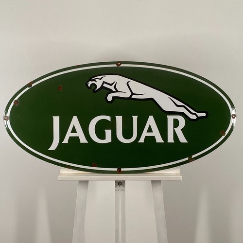 Jaguar enamel sign - jaguar,