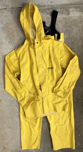 Yellow pvc rain suit - pvc, hooded