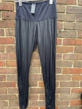 Avon women’s Black wet look leggings size 14-16 brand new.