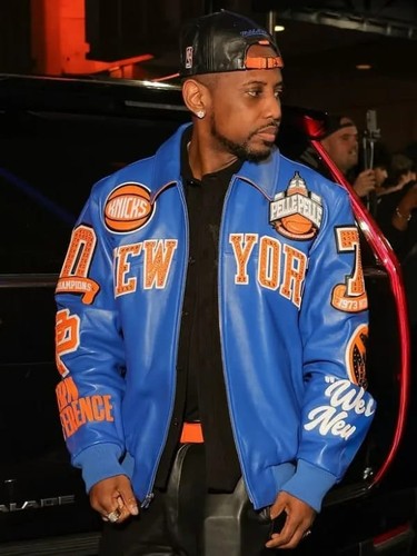 New york knicks leather jacket - york,