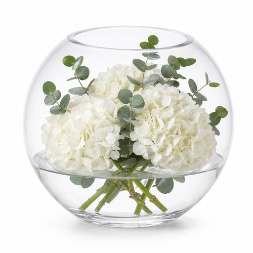 Clear glass bubble vases - clear,
