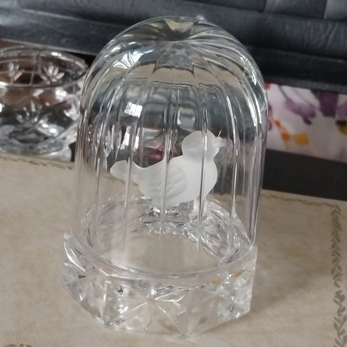 Frosted glass bird - frosted,