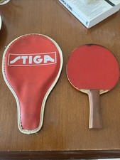 Vintage Halex Ping Pong Paddle Unique Cwith Red Rubber With Stiga Case
