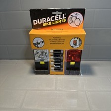 Retro Duracell Front/Rear Bike Light Set. New/Old Stock.