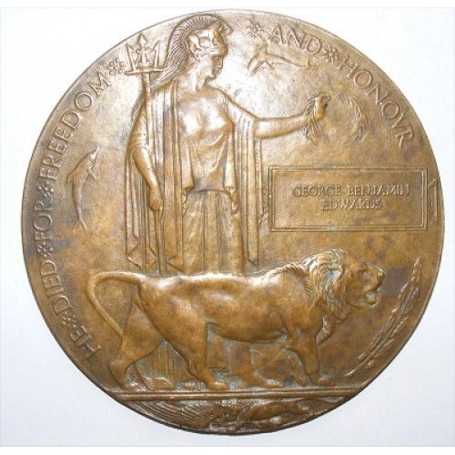 Ww1 death penny plaque - death,