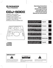 Operating Instructions for
