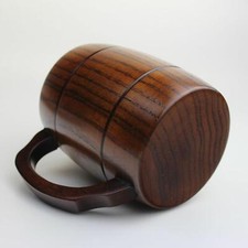 Large Oak Wooden Mug Cup with