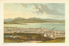 Greenock. Scotland antique chromolithograph 1891 old print picture