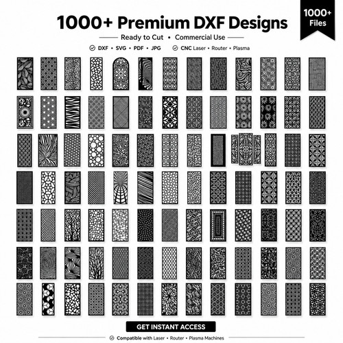 1000 cnc dxf - dxf, svg