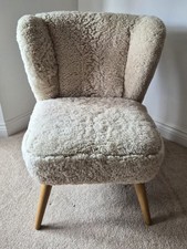 Heal's real sheepskin Ziggy armchair in clotted cream
