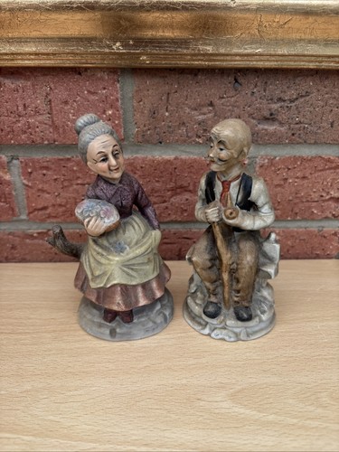 Vintage old man and woman - man,
