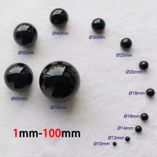 1mm-100mm Black Glass Marbles Vintage Traditional Kids Toy Game Vase Decor Craft