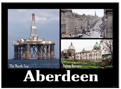 Aberdeen oil rig fridge magnet - rig,