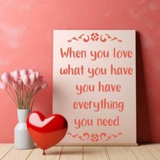 Love Stencil Saying Quote