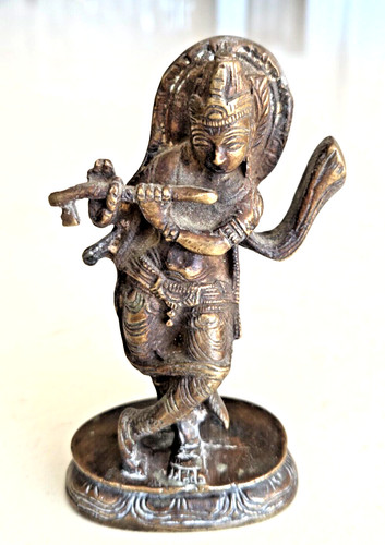Antique brass hindu god - brass,