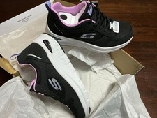 Skechers Arch Comfort 2.0 Memory Foam Womens Trainers Shoes Black/Pink UK size 5