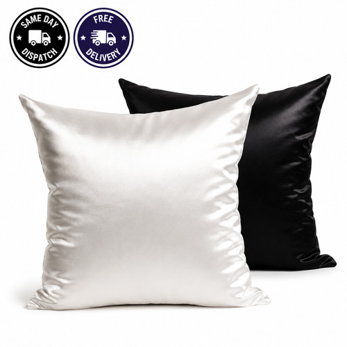 Plain satin cushion cover - cushion,