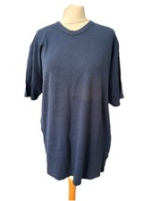 Ciro citterio Navy V Neck T-shirt Size L Short Sleeve Cotton Men’s 