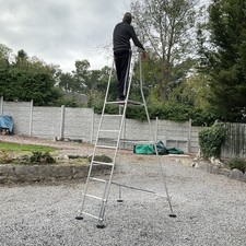 Henchman  Aluminium Hi Step Ladders Working Height 10ft/3m