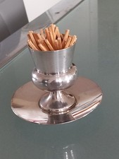 Antique HUKIN & HEATH ARTS & CRAFTS 3" Silver Plated Toothpick Holder. 16662