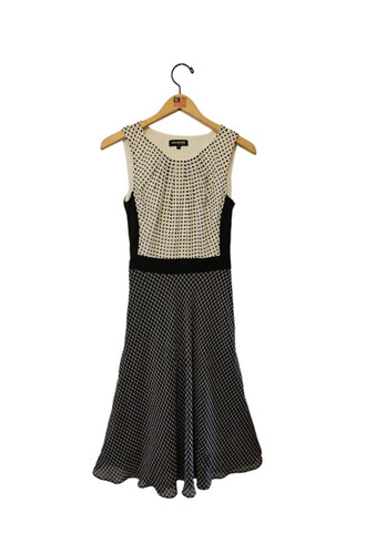 Debenhams black white dress - debenhams,