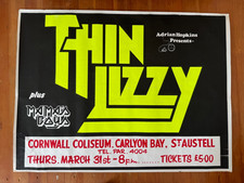 Thin Lizzy Original 1983 Thunder and Lightning Tour Concert Poster St Austell